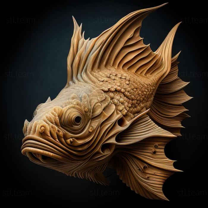 3D model Star ancistrus fish (STL)